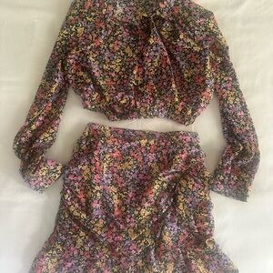 Floral Women's Skirt Set